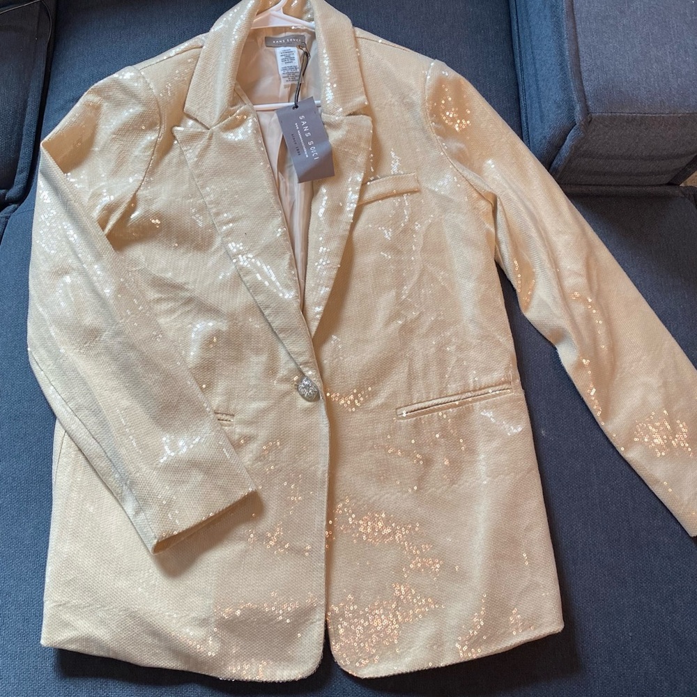 Sans Souci Sequin Ivory Blazer